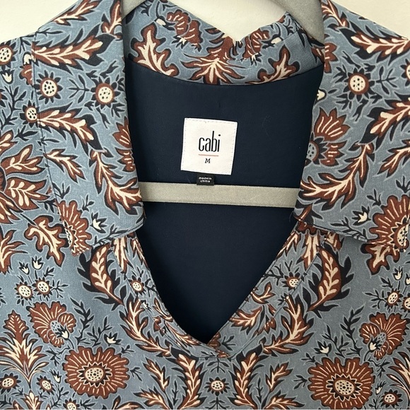 CAbi Provincial Tunic Long Sleeve Shift Dress Paisley Print Size Medium 3295 - Picture 3 of 8